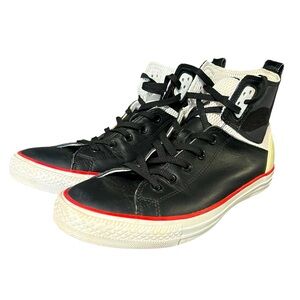 Converse Chuck Taylor All‎ Star Leather High Top Black Mens 9.5 Women’s 11
